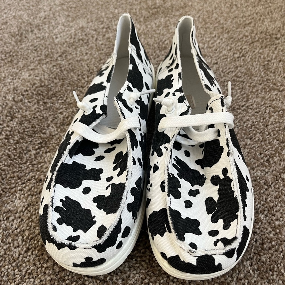 Cowprint shoes